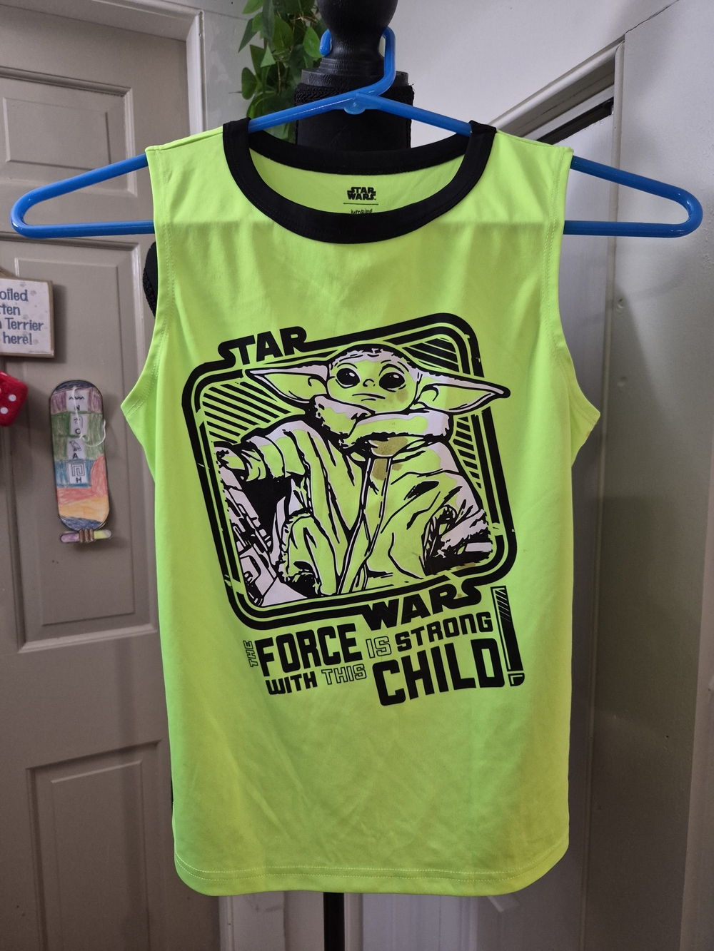 Star Wars Child Neon Green Sleeveless Kids Top